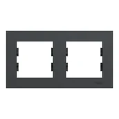 Klawisze i ramki - Schneider Electric Ramka podwójna pozioma MILUZ ED Antracyt - miniaturka - grafika 1