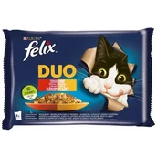 Mokra karma dla kotów - Purina Felix Fantastic Fantastic Duo Wiejskie Smaki galaretka saszetki 4x85g - miniaturka - grafika 1