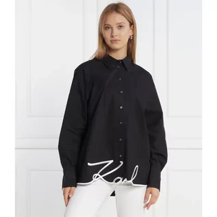 Koszule damskie - Karl Lagerfeld Koszula karl hem signature shirt | Regular Fit - grafika 1