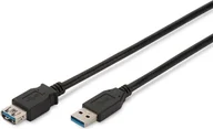 Kable USB - Kabel USB Digitus USB-A - 1.8 m Czarny AK-300203-018-S - miniaturka - grafika 1