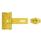 Zawiasy, okucia i inne akcesoria - Zawias z zamknięciem bramkowy ZZBR 150 cynk galwanizowany złoty DMX - miniaturka - grafika 1