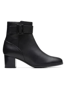 Clarks Skórzane botki "Loken Zip" w kolorze czarnym - Botki damskie - miniaturka - grafika 1