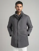 Płaszcze męskie - Płaszcz męski nissoria szary - miniaturka - grafika 1