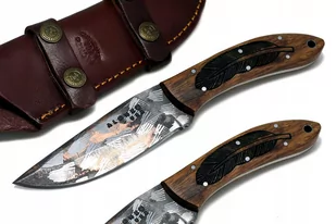 NÓŻ MYŚLIWSKI BUSHCRAFT taktyczny wojsko Scrimshaw - Noże - miniaturka - grafika 1