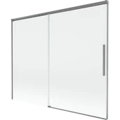 Parawany nawannowe - Mexen Rox parawan nawannowy 2-skrzydłowy rozsuwany 190 x 150 cm, transparent, gun metal - 8C9-190-001-95-00 - miniaturka - grafika 1