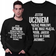 Bluzy męskie - Bluza Dla Ucznia Śmieszny Prezent Rozwiązuję Problemy Bluza Męska - miniaturka - grafika 1