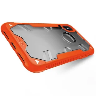 Zizo Proton Case Pancerne etui iPhone X ze szkłem 9H na ekran (Orange/Trans Clear) - Etui i futerały do telefonów - miniaturka - grafika 6