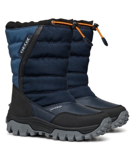 Geox Himalaya Śniegowce Chłopięce z Logo Granatowe 35 Jtb