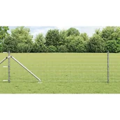 Ogrodzenia - Lumarko Ogrodzenie z słupkami Srebrny 0.6 x 25 m Stal - miniaturka - grafika 1