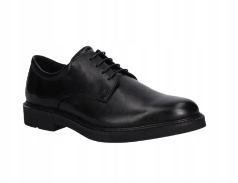 ECCO MĘSKIE PÓŁBUTY CZARNE SKÓRZANE SZNUROWANE 46 J0A