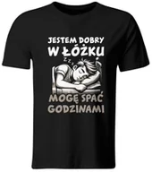 Koszulki męskie - Koszulka Jestem Dobry w Łóżku, Mogę Spać Godzinami. Śmieszny T-shirt, roz. L - miniaturka - grafika 1
