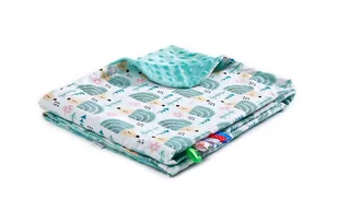 Sensillo Lekki Kocyk Minky 75 x 100 Jeżyki Mięta SILLO-4305 - Koce i narzuty dla dzieci - miniaturka - grafika 1