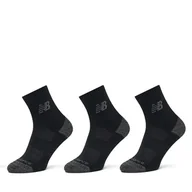 Skarpetki męskie - Zestaw 3 par wysokich skarpet unisex New Balance Active Cushion Quarter Socks LAS35204BK Czarny - miniaturka - grafika 1
