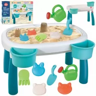 Place zabaw - WOOPIE Stolik Wodny 2w1 Piaskownica 7 el. - miniaturka - grafika 1