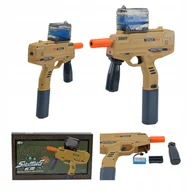 Zabawki militarne - KARABIN PISTOLET NA KULKI ŻELOWE AUTOMATYCZNY MP9 ST601A brąz - miniaturka - grafika 1