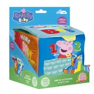Zabawki sensoryczne - ﻿Kostka aktywności tekstylna Świnka Peppa Peppa Pig PP17094 Kids Euroswan - miniaturka - grafika 1