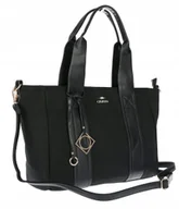 Torby i wózki na zakupy - Torebka Damska Shopperka Pojemna Duża A4 Modna Torba kuferek CH339 Czarna - miniaturka - grafika 1