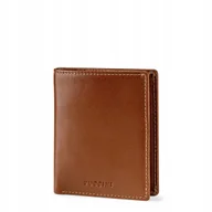 Portfele - Portfel Męski Skórzany Mały Skóra Naturalna RFID Na Karty Brązowy ZN9204-2 - miniaturka - grafika 1