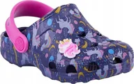 Buty dla dziewczynek - Coqui Dziecięce chodaki sandały klapki Coqui Little Frog rozmiar 31/32 - miniaturka - grafika 1