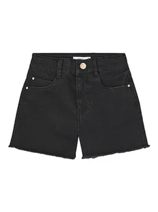 NAME IT Dziewczęce szorty jeansowe Regular Fit, czarny denim - Spodenki damskie - miniaturka - grafika 1