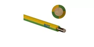 Przewody elektryczne - DY1,5 żółto-zielony H07V-U 450/750V przewód, krążek 100mb - miniaturka - grafika 1