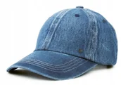 Czapki i chusty sportowe męskie - Czapka z daszkiem Bejsbolówka JEANSOWA modna GRANATOWA Pako Jeans - miniaturka - grafika 1