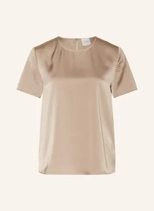 Calvin Klein Top Satynowy beige - Koszulki i topy damskie - miniaturka - grafika 1
