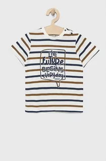 Koszulki dla chłopców - Birba&Trybeyond t-shirt bawełniany dziecięcy kolor biały z nadrukiem - grafika 1