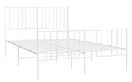 Łóżka - Białe metalowe łóżko małżeńskie 140x200 cm S8-S09 - miniaturka - grafika 1