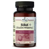 Witaminy i minerały - Herbapol KRAKÓW BURAK+ z żelazem i witaminą C 90 tabletek, Wysyłka kurierem tylko 10,99 zł - miniaturka - grafika 1