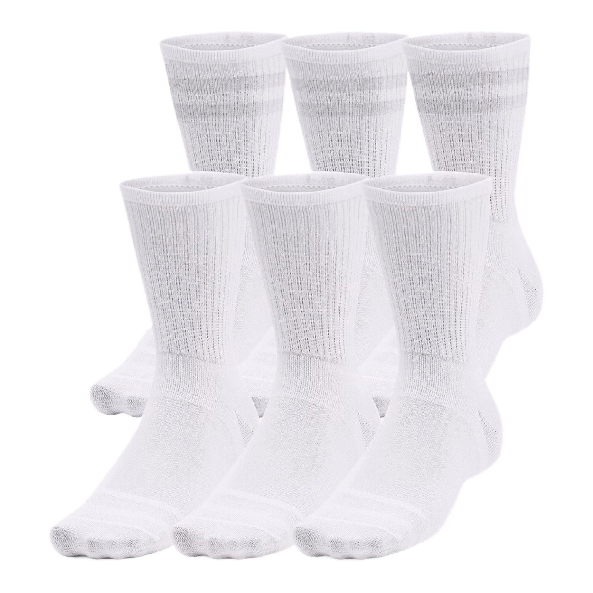 Skarpetki Under Armour Essential 6pk Crew White / White / Halo Gray M