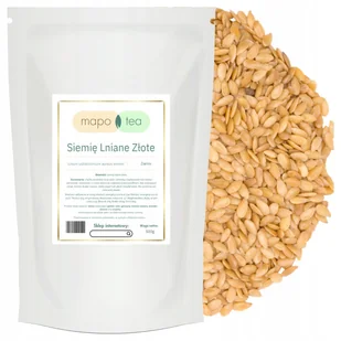 SIEMIĘ LNIANE ZŁOTE ZIARNO 500G PREMIUM Naturalne Wysoka Jakość - Ziarna i nasiona roślin strączkowych - miniaturka - grafika 1