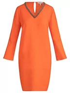 Sukienki - Mint & Mia Damska sukienka z dekoltem w kształcie litery V, pomarańczowa, normalna, pomarańczowy, 44 - miniaturka - grafika 1