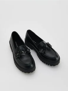 Reserved - Loafersy z imitacji skóry - czarny - Buty dla dziewczynek - miniaturka - grafika 1