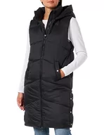 Kamizelki damskie - VERO MODA Damska kamizelka puchowa VMUPPSALA HOOD WAISTCOAT, czarny, XL - miniaturka - grafika 1
