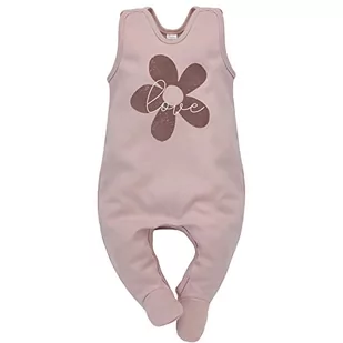 Pinokio Baby Sleepsuit Happiness, 100% cotton pink, Girls Gr. 56-68 (68), Rosa, 68 cm - Śpiochy dla niemowląt - miniaturka - grafika 1