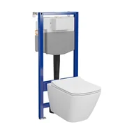 Stelaże i zestawy podtynkowe do WC - Zestaw Podtynkowy mechaniczny Aqua Nova City Pro square S701-890 - miniaturka - grafika 1