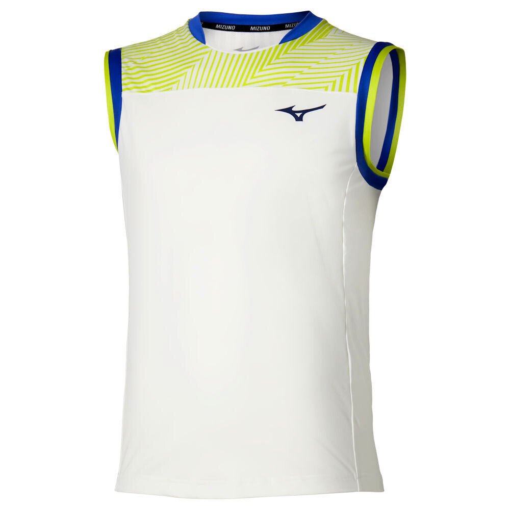 Koszulka męska Mizuno Stargazer Shadow Sleeveless White Yellow L