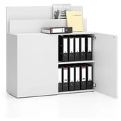 Szafki biurowe - B2B Partner Dodatkowa szafka do biurka LAYERS, krótka, biała 611536 - miniaturka - grafika 1