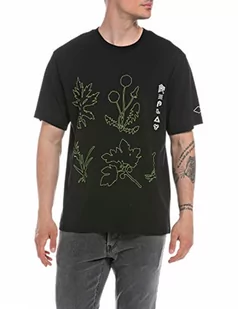 Replay T-shirt męski, 098 BLACK, 3XL - Koszulki męskie - miniaturka - grafika 1
