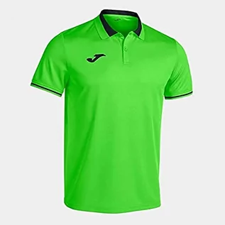 Koszulki męskie - Joma Męska koszulka polo Championship Vi Neonowo-zielony czarny Talla Normal 101954 - grafika 1