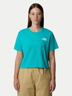 Koszulki i topy damskie - The North Face T-Shirt Simple Dome NF0A87U4 Niebieski Loose Fit - miniaturka - grafika 1