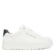 Buty dla chłopców - Sneakersy Tommy Hilfiger Low Cut Lace Up Sneaker T3X9-34091-1355 D Biały - miniaturka - grafika 1