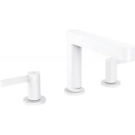 Baterie umywalkowe - Hansgrohe 76033700 Finoris 3-otworowa bateria umywalkowa 110 z kompletem odp$326ywowym Push-Open bia$327y matowy - miniaturka - grafika 1