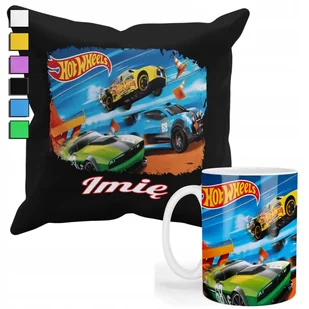 ZESTAW KUBEK + PODUSZKA Z POSZEWKĄ- PREZENT DLA FANA SAMOCHODY AUTA +IMIĘ - Gadżety dla niej i dla niego - miniaturka - grafika 1
