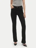 Spodnie damskie - Vero Moda Jeansy Flash 10305103 Czarny Flared Fit - miniaturka - grafika 1