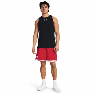 Męskie spodenki do koszykówki Under Armour UA Perimeter Short - czerwone - UNDER ARMOUR - Spodnie sportowe męskie - miniaturka - grafika 1