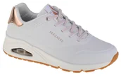 Sneakersy damskie - Skechers Uno-Shimmer Away 155196-WHT damskie sneakersy, białe, rozmiar 38 - miniaturka - grafika 1
