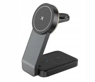 Ładowarki do telefonów - x-kom Alu MagCharger 3in1 Black - miniaturka - grafika 1