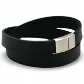 Bransolety męskie - Męska Bransoletka Skórzana - Wyjątkowy Design - Parker Quality - ROZMIAR M - miniaturka - grafika 1